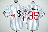 Chicago White Sox #35 Frank Thomas White(Black Strip) Cooperstown Stitched Baseball Jersey,baseball caps,new era cap wholesale,wholesale hats